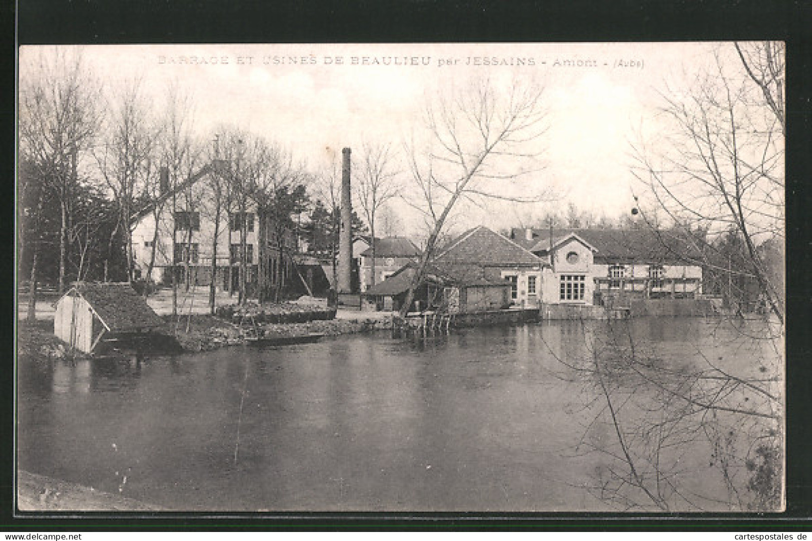 CPA Jessains, Barrage Et Usines De Beaulieu  - Autres & Non Classés