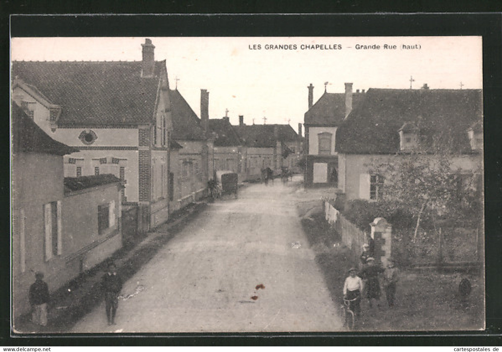 CPA Les Grandes-Chapelles, Grande Rue  - Other & Unclassified