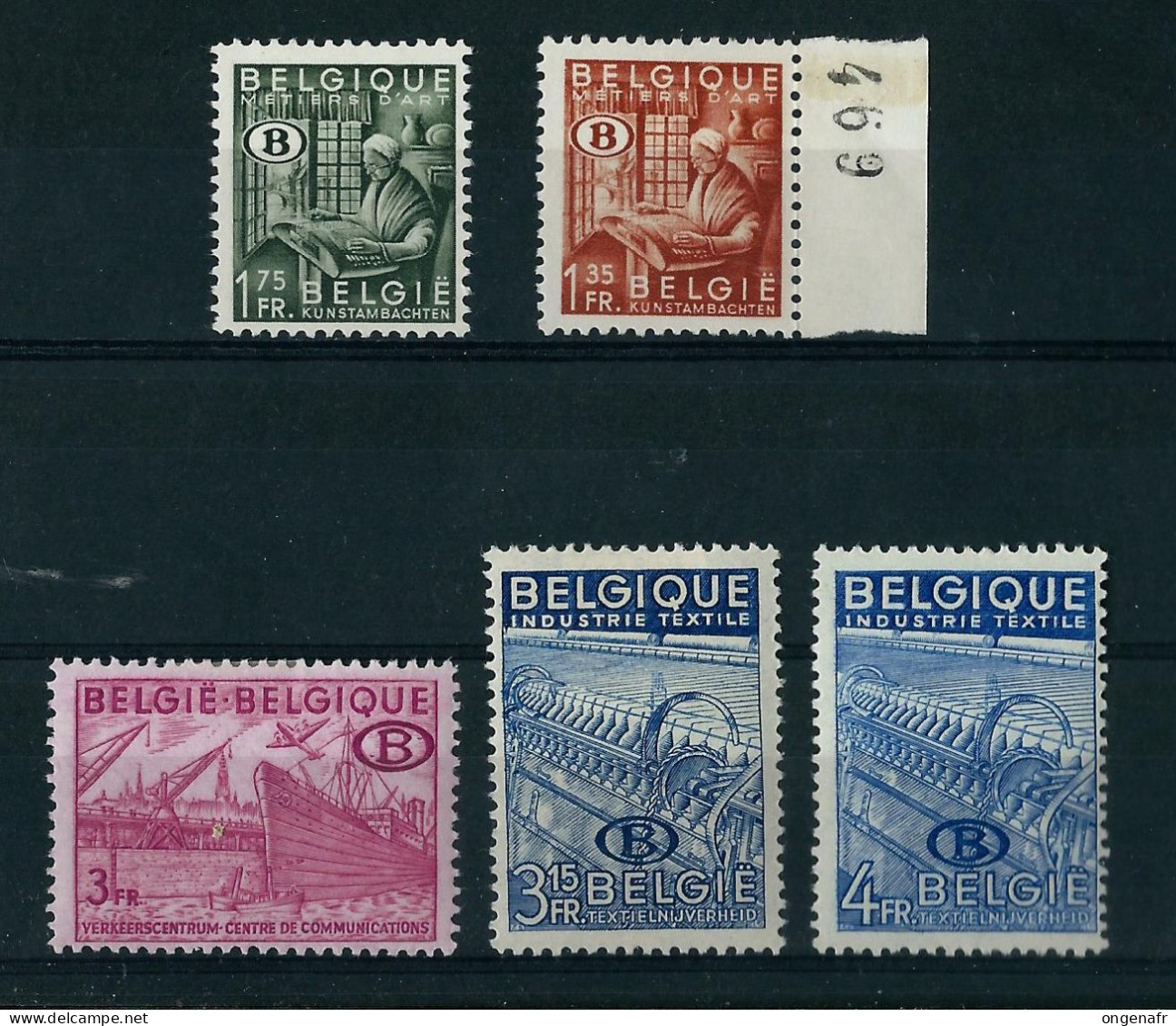 Série Complète N° S 42/46  (*) Avec  Charnière  --  Type " Exportations  "   -- - Mint