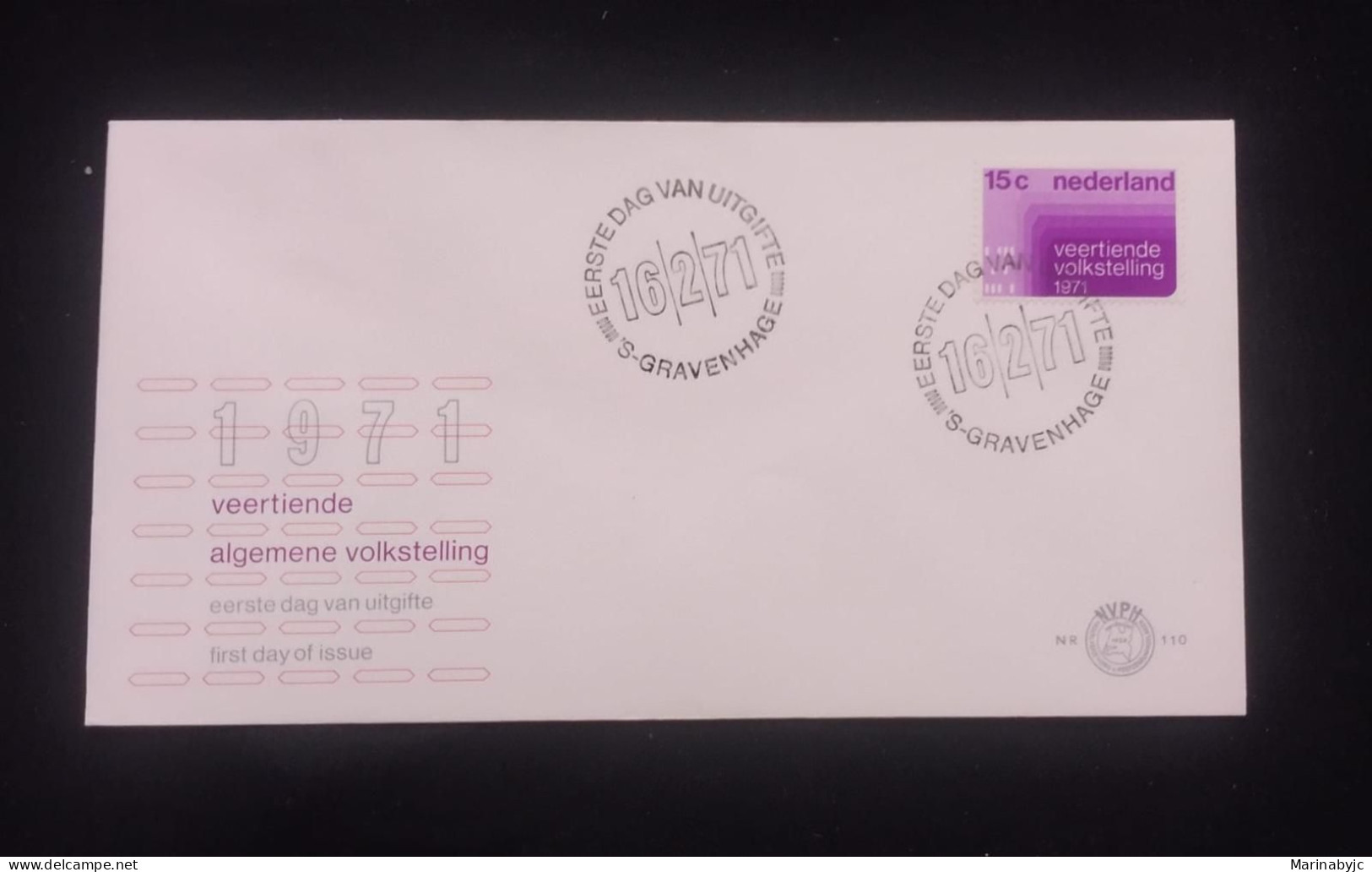 C) 1971. NETHERLANDS. FDC.FOURTEENTH GENERAL CENSUS. XF - Other & Unclassified