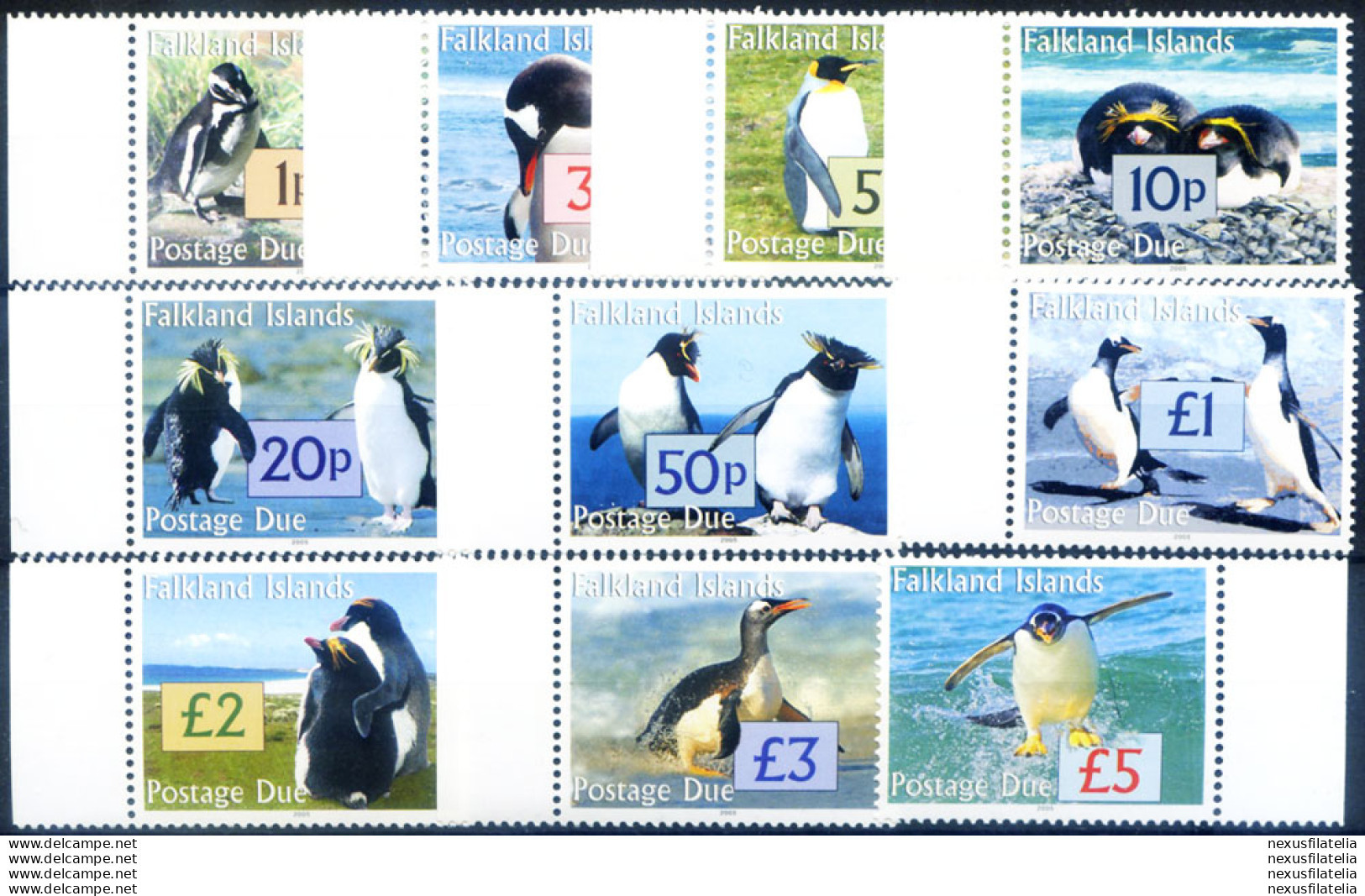 Segnatasse. Fauna. Uccelli 2005. - Falkland Islands