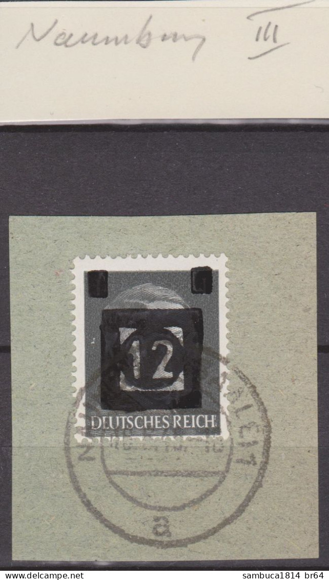 "Naumburg", Private Lokalausgabe Mi.Nr. III Auf Briefstück, Sehr Selten RRR !!! - Gebraucht