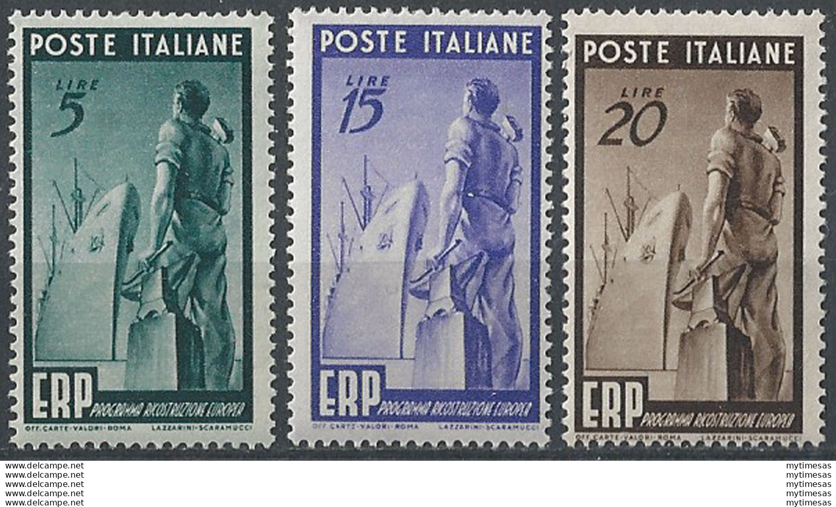 1949 Italia ERP 2v MNH Sass N. 601/03 - 1946-60: Neufs