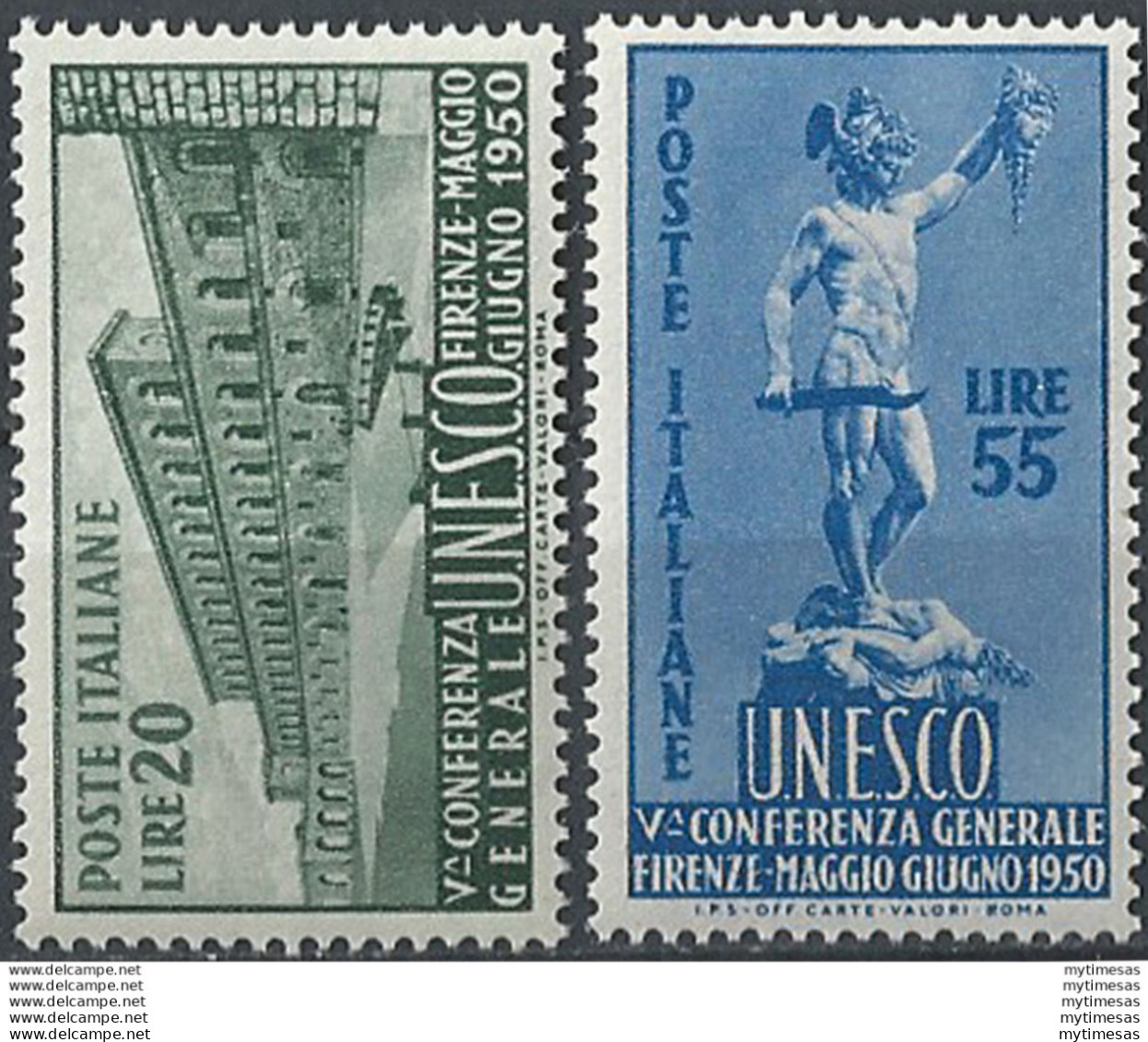 1950 Conferenza UNESCO 2v. MNH Sass N. 618/19 - 1946-60: Mint/hinged