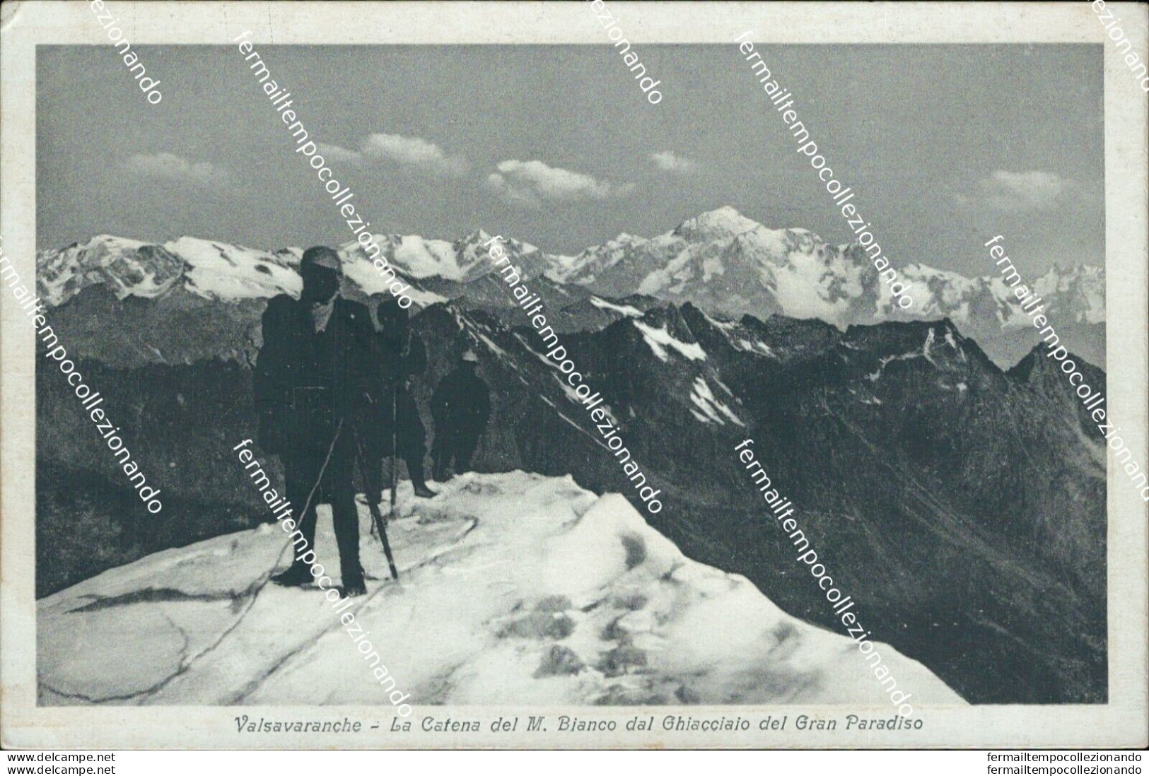 Bu492 Cartolina Valsavaranche La Catena Del Monte Bianco Provincia Di Aosta - Aosta