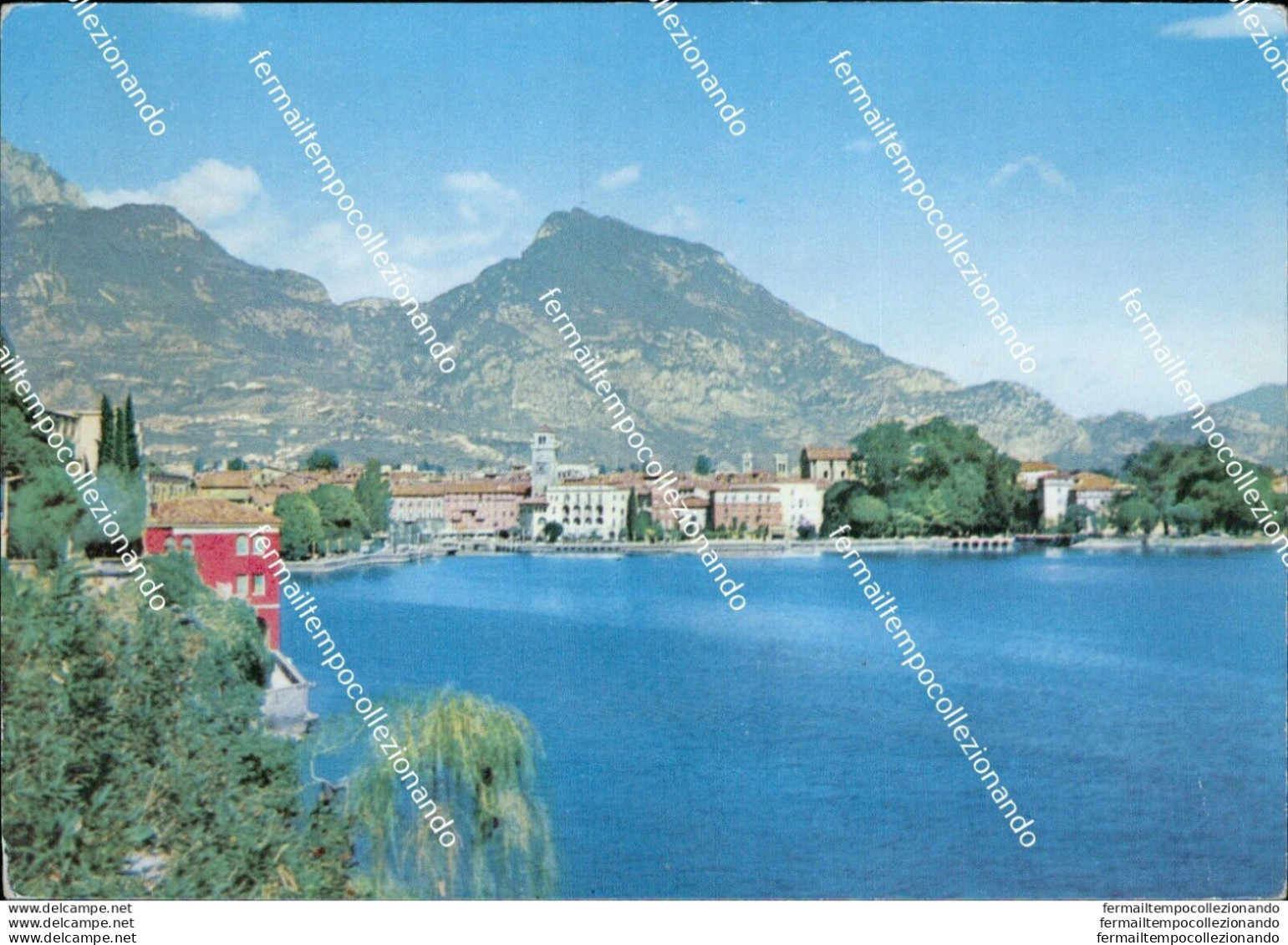 Br346 Cartolina Lago Di Garda Riva Del Garda Panoramica Trento Trentino - Trento