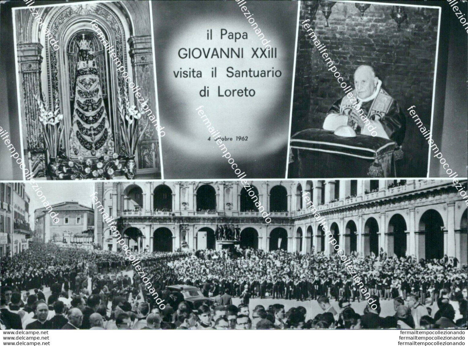 B771 Cartolina Il Papa Giovanni XXIII Visita Il Santuario Di Loreto Ancona - Ancona