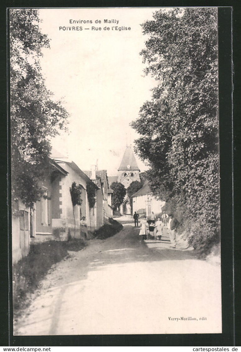 CPA Poivres, Rue De L`Eglise  - Sonstige & Ohne Zuordnung