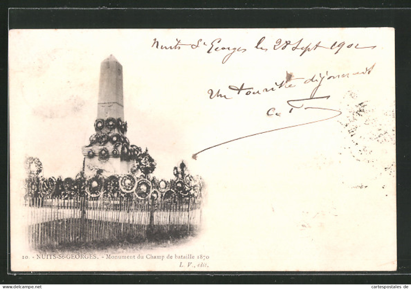 CPA Nuits-St-Georges, Monument Du Champ De Bataille 1870  - Nuits Saint Georges