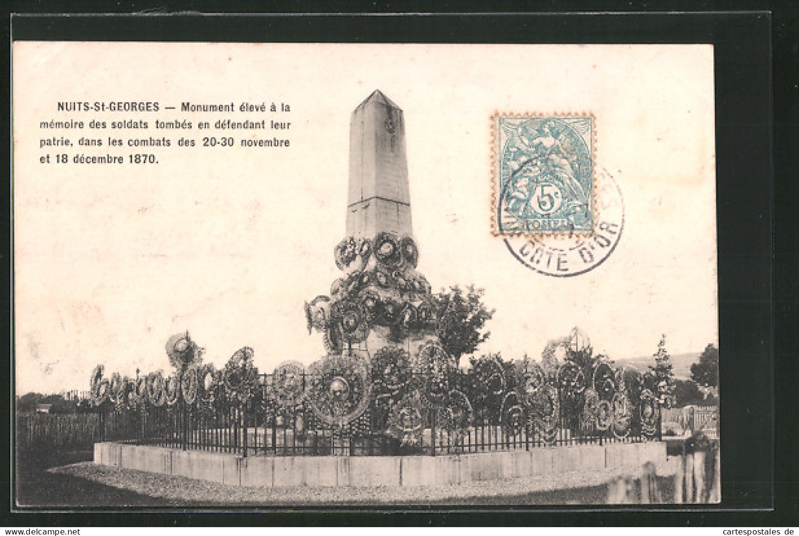 CPA Nuits-St-Georges, Monument élevé à La Mémoire Des Soldats  - Nuits Saint Georges