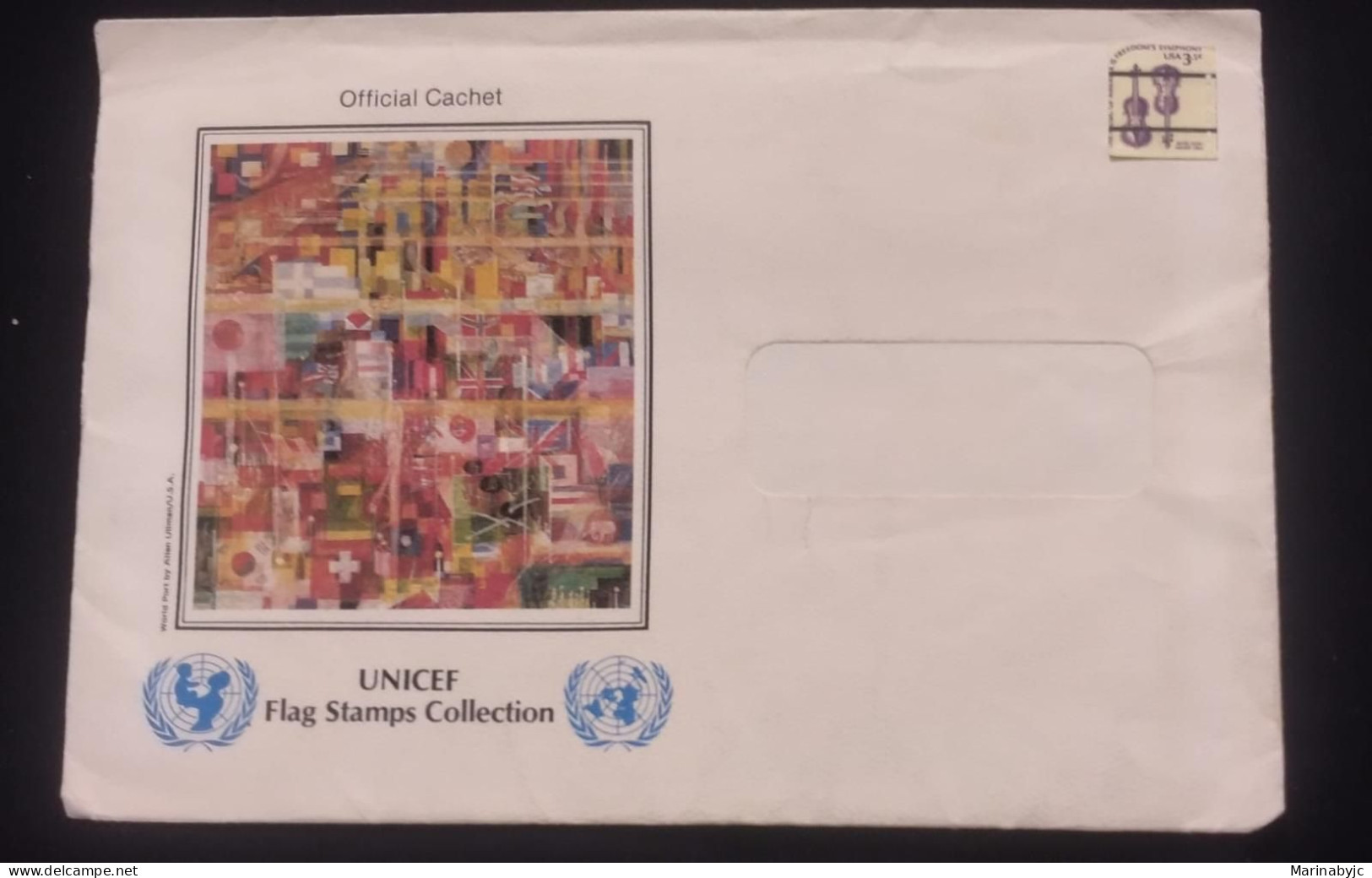 C) 1977. UNITED STATES. FDC. LETTER FROM UNICEF. XF - Other & Unclassified