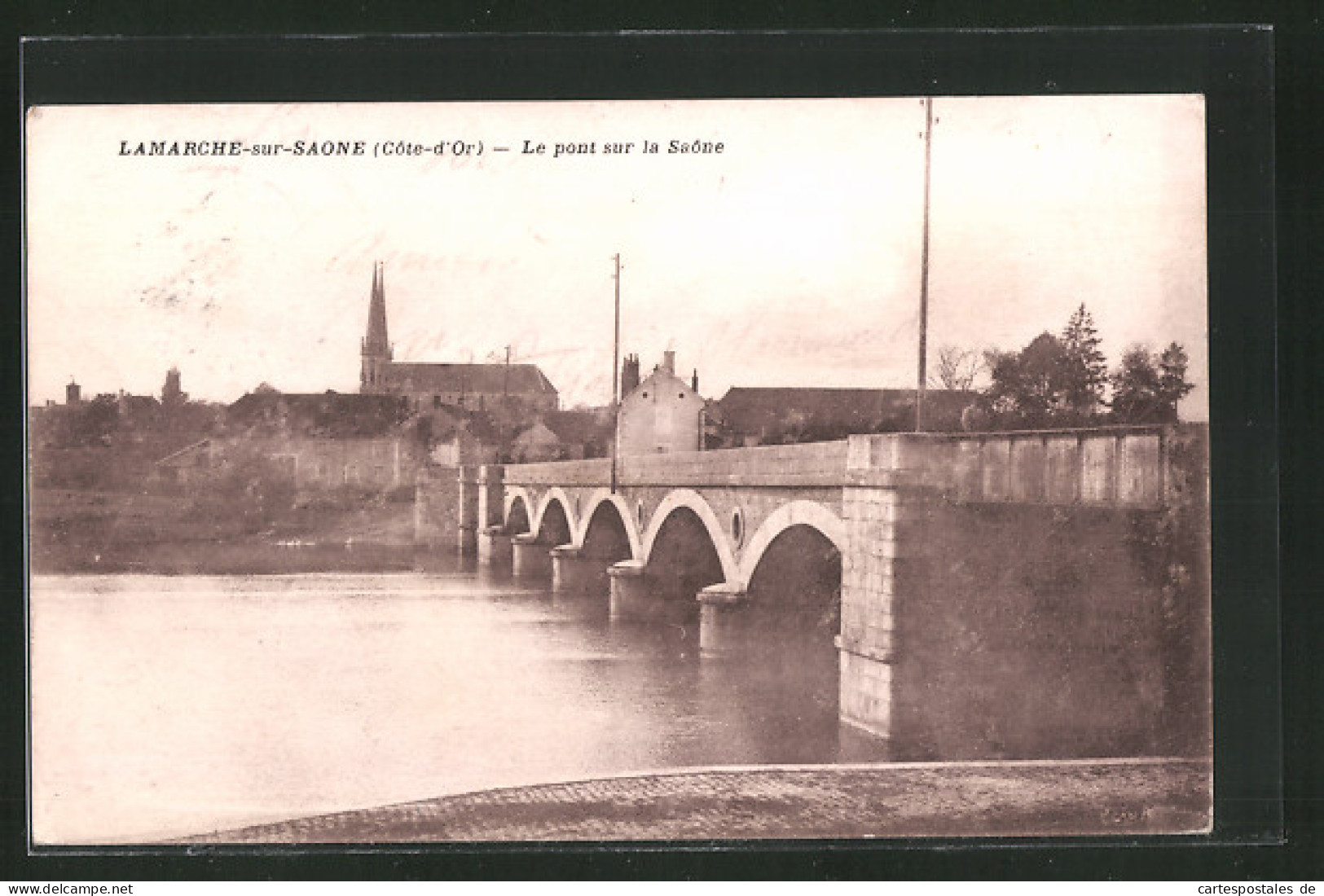 CPA Lamarche-sur-Saone, Le Pont Sur La Saône  - Other & Unclassified