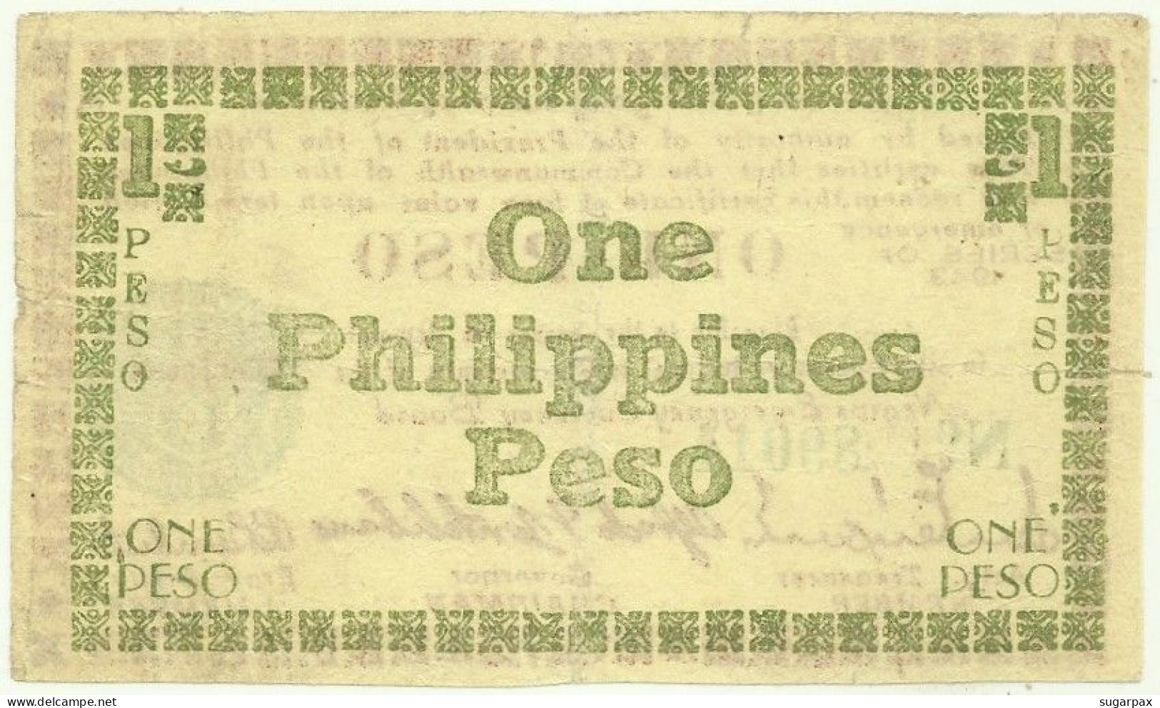 PHILIPPINES - 1 Peso - 1943 - Pick S 661 - Serie A1 - Negros Emergency Currency Board - Philippines