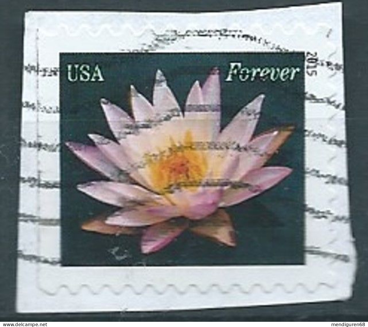 VERINIGTE STAATEN ETATS UNIS USA 2015 WATER LILIES: PALE PINK  F USED ON PAPER SN 4964 MI 5153 YT 4781 SG 5580 - Gebruikt