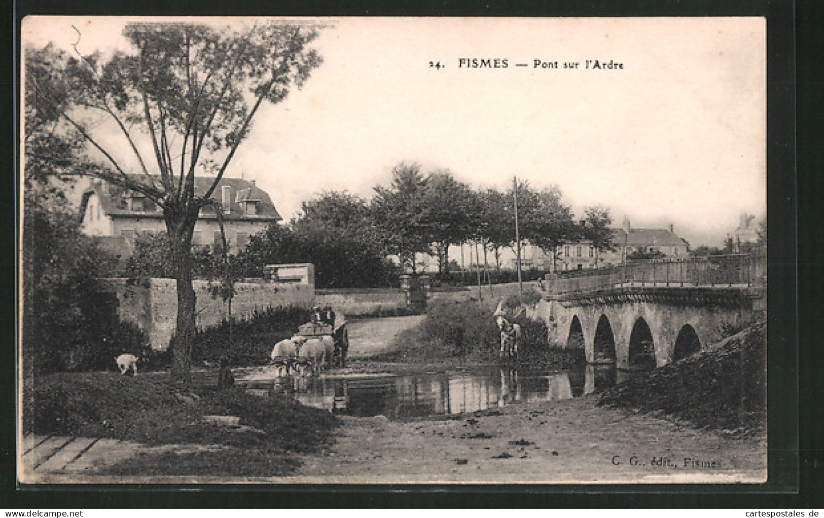 CPA Fismes, Pont Sur L`Ardre  - Fismes