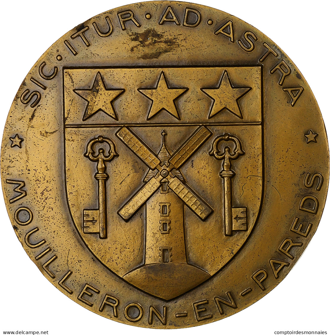France, Médaille, Georges Clémenceau-Maréchal Jean De Lattre, 1973, Bronze - Sonstige & Ohne Zuordnung