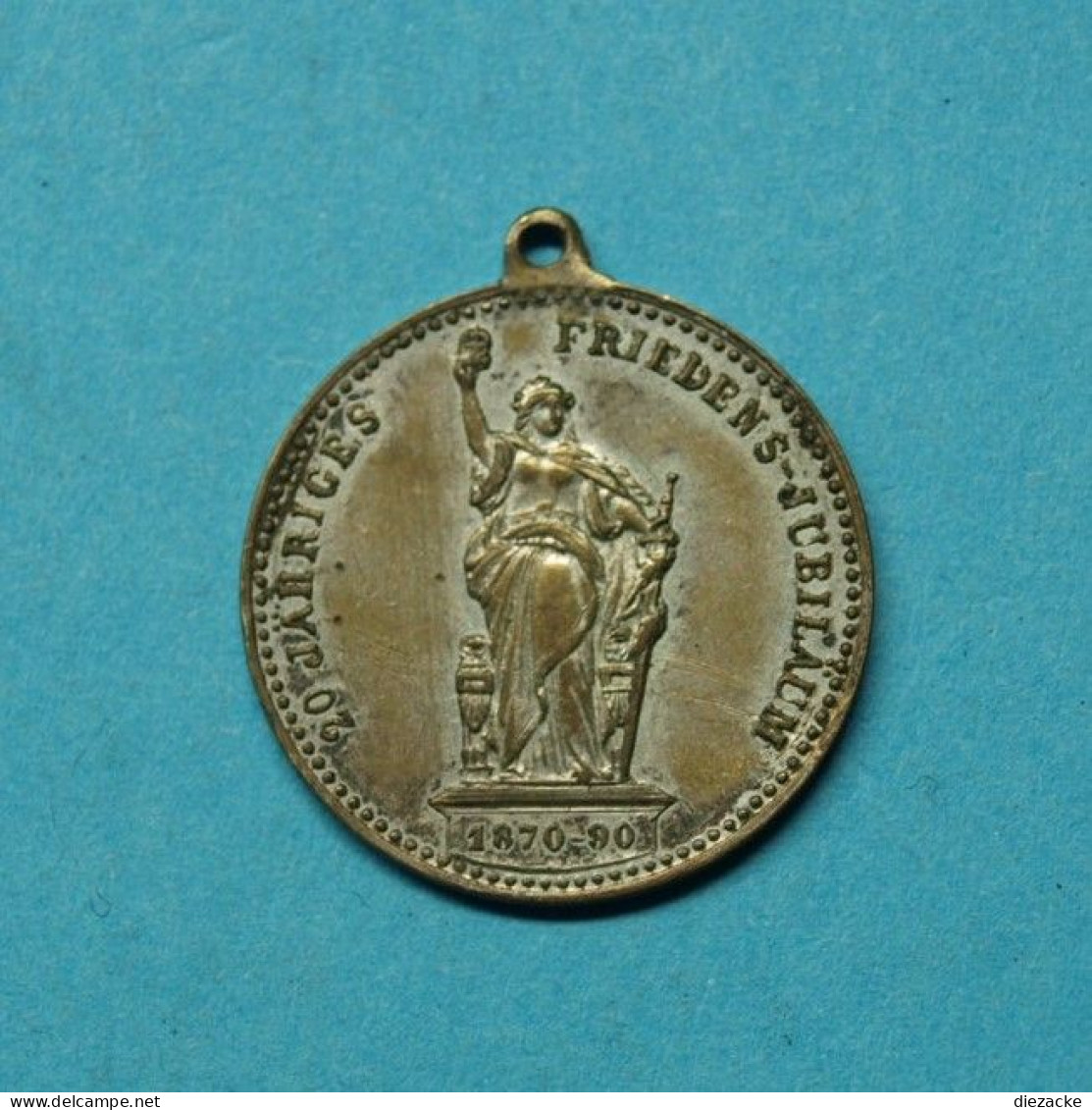 Deutsches Reich 1890 Medaille Wilhelm II. 20. Jähriges Friedensjubiläum (BK223 - Other & Unclassified
