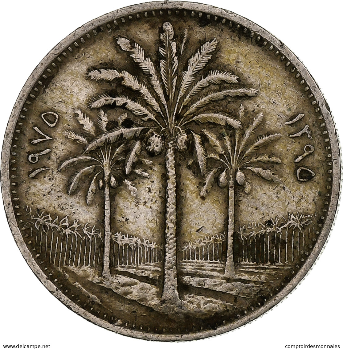Iraq, 50 Fils, 1975/AH1395, Cupro-nickel, TTB, KM:128 - Iraq