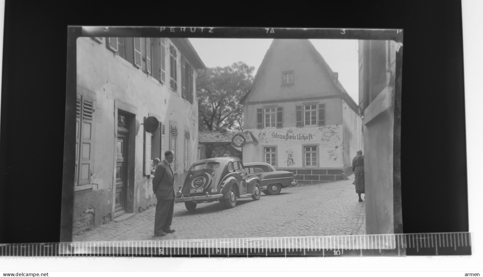 Négatif Film Snapshot -  Voiture  Automobile  Cars à Identifier - Diapositivas De Vidrio