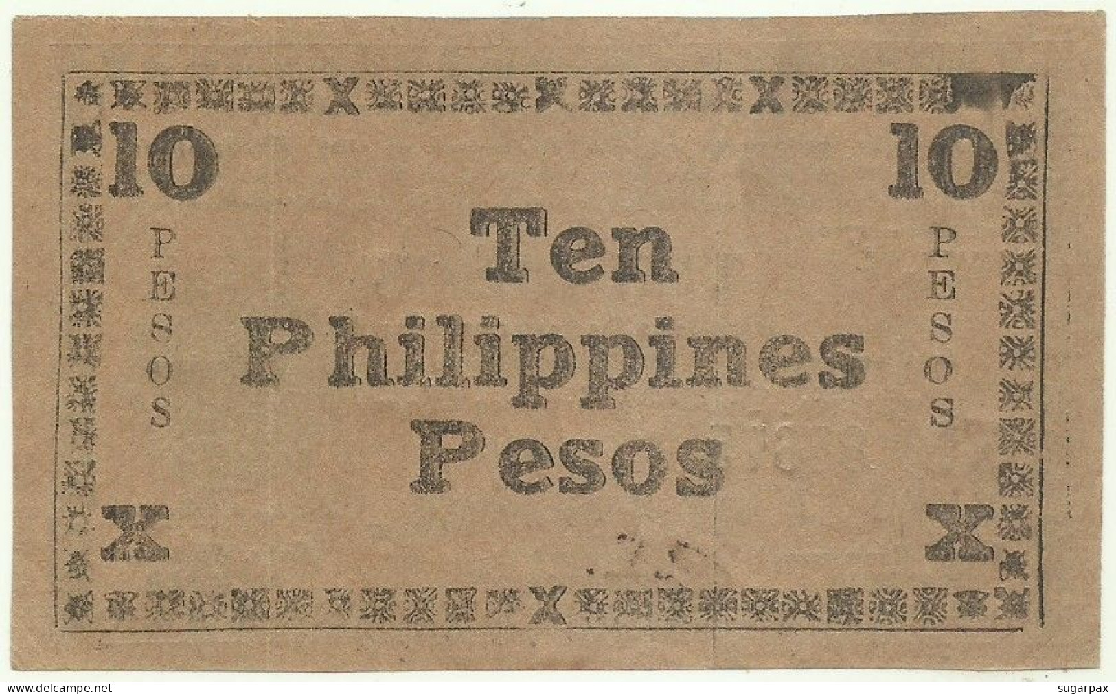 PHILIPPINES - 10 Pesos - 1945 - Pick S 683 - Serie J2 - Negros Emergency Currency Board - Philippinen