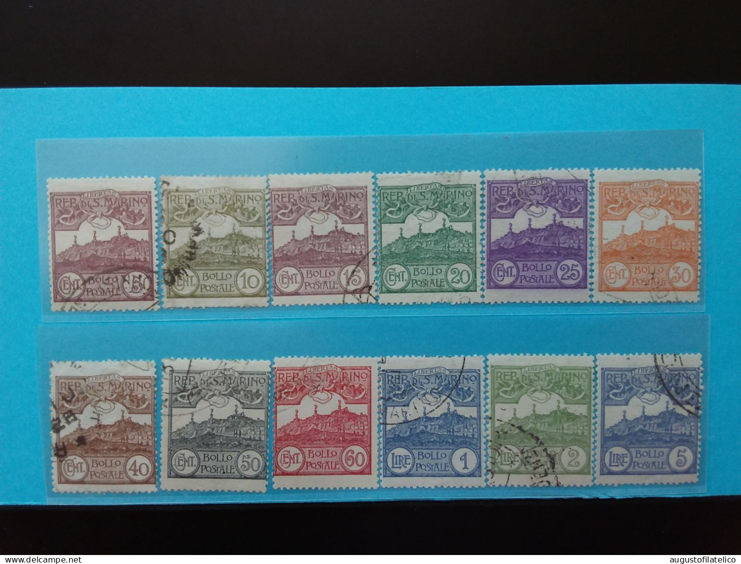 SAN MARINO 1925 - Veduta - Nn. 107/18 Timbrati + Spese Postali - Used Stamps