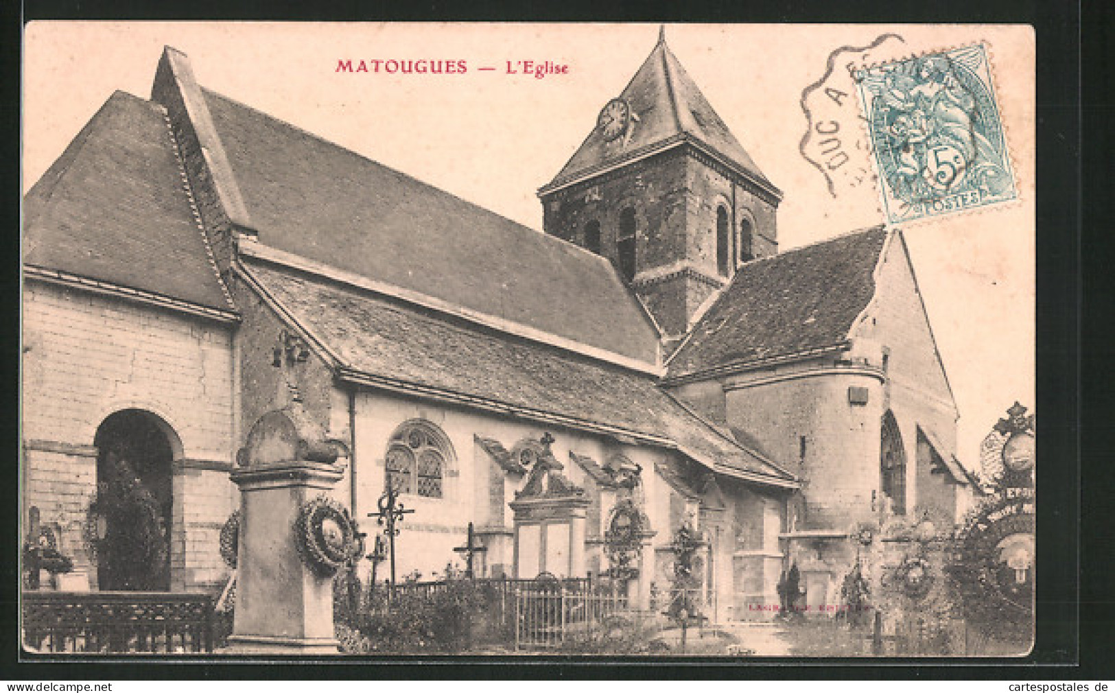 CPA Matougues, L`Église  - Other & Unclassified