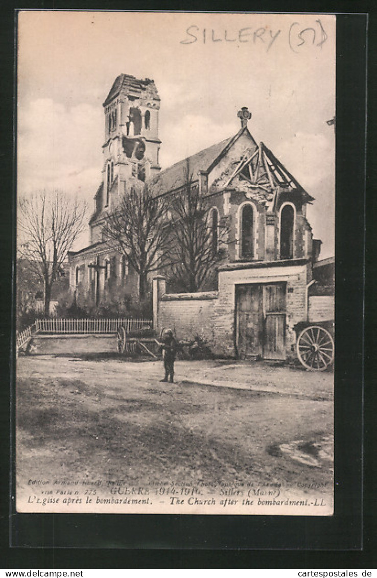 CPA Sillery, The Church After The Bombardment  - Sillery