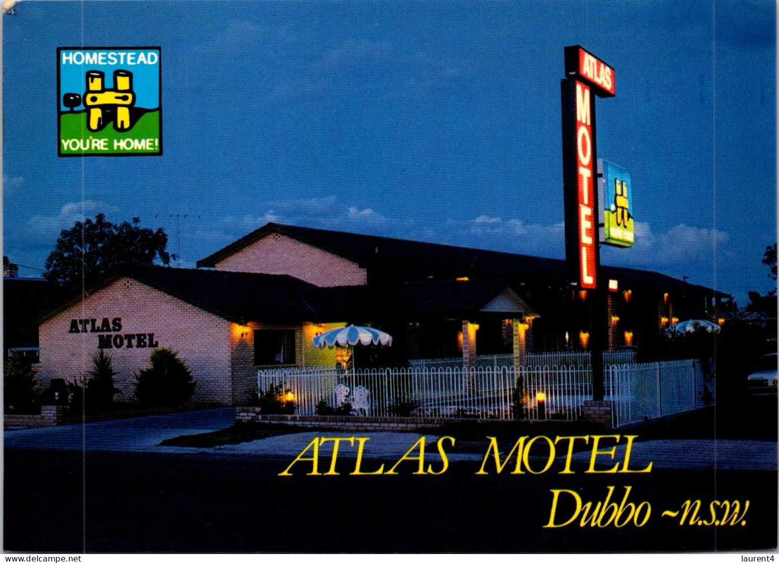 10-5-2024 (4 Z 36) Australia - NSW - Atlas Motel In Dubbo (posted With Tylacine Tiger Stamp) - Hotels & Gaststätten