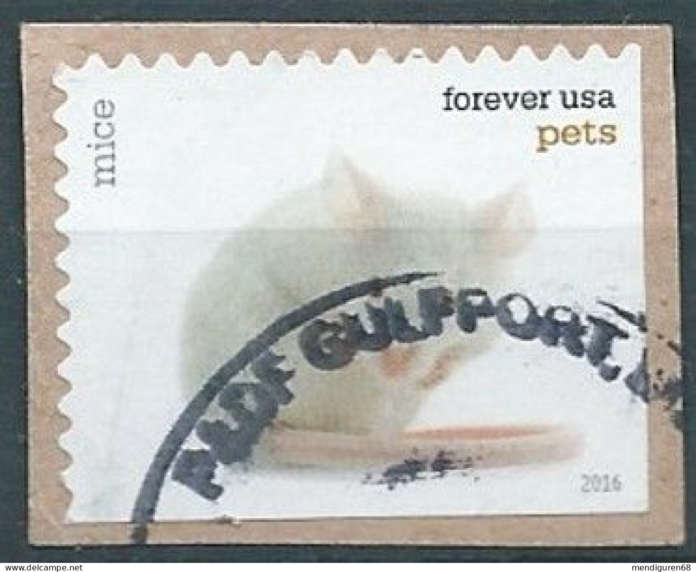 VERINIGTE STAATEN ETATS UNIS USA 2016 PETS: MOUSE F USED ON PAPER SN 5117 MI 5311 YT 4935 SG 5721 - Used Stamps