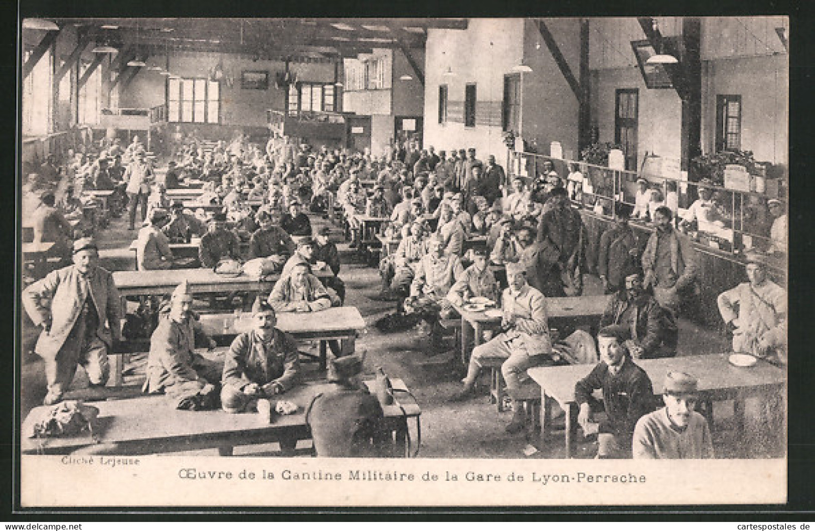 CPA Lyon, Oeuvre De La Cantine Militaire De La Gare Lyon-Perrache  - Sonstige & Ohne Zuordnung