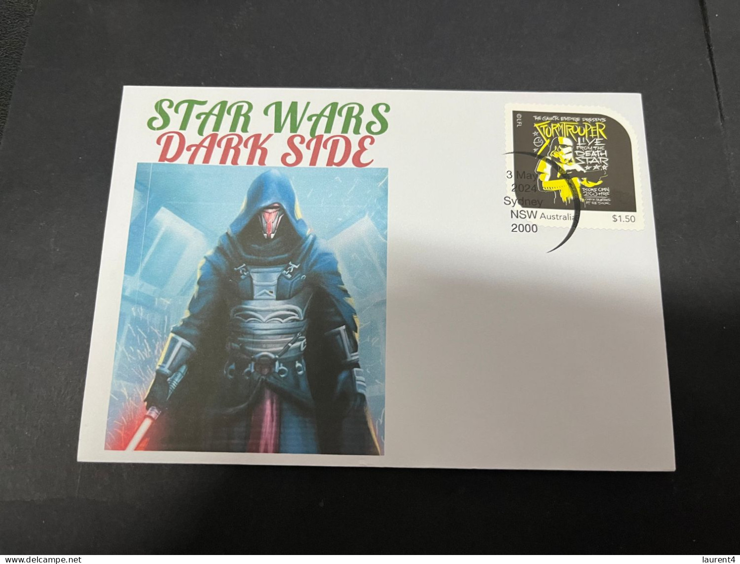 10-5-2024 (4 Z 37) Australia Post - Star Wars Dark Side - 2 Covers (1 With New Stamp Released 3rd May 2024) - Oblitérés