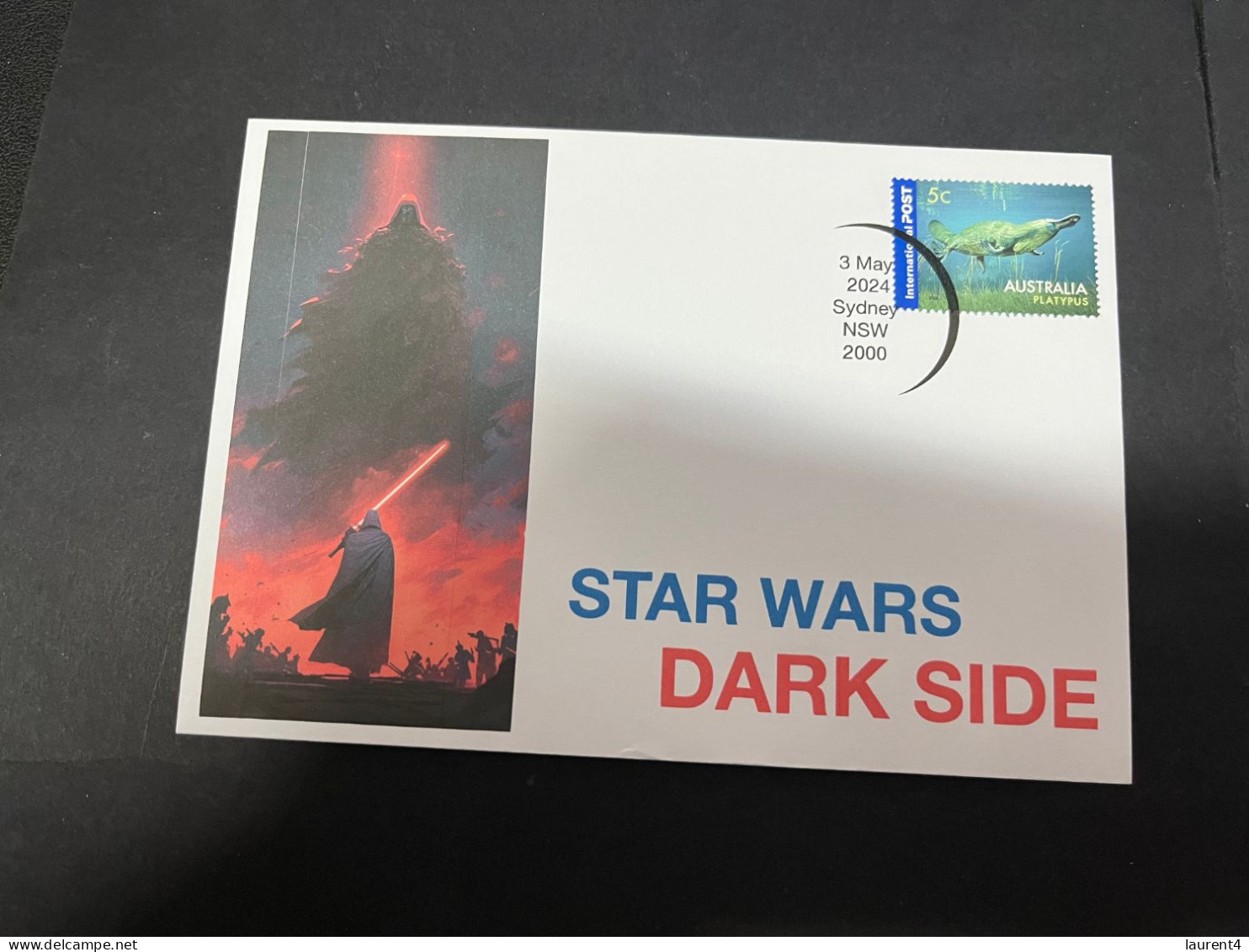 10-5-2024 (4 Z 37) Star Wars - Dark Side - 2 Covers (with Platypus Stamp) - Usati