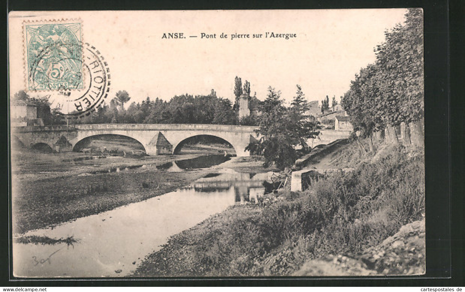 CPA Anse, Pont De Pierre Sur L`Azergue  - Anse