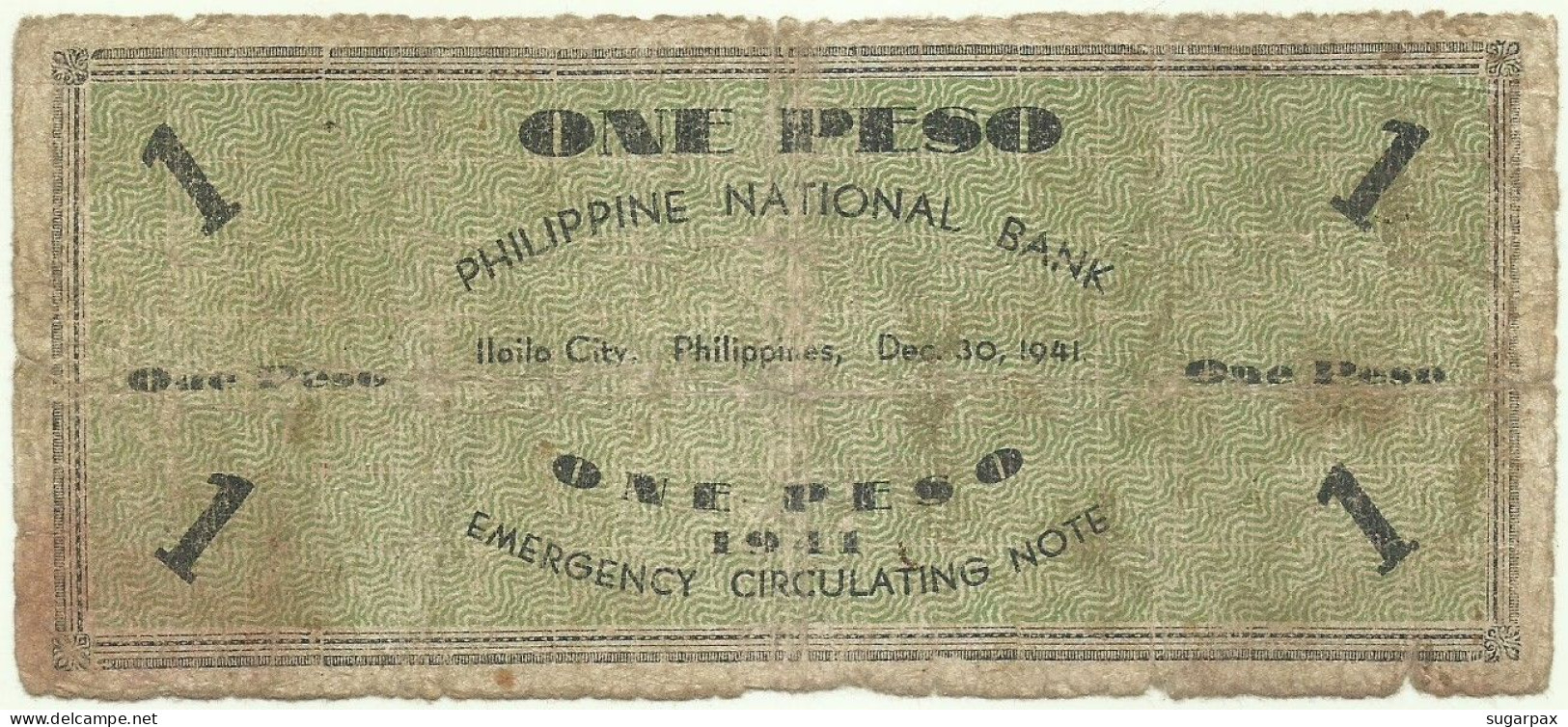 PHILIPPINES - 1 Peso - 1941 - Pick S 305 - Serie A6 - ILOILO Currency Committee - Philippinen