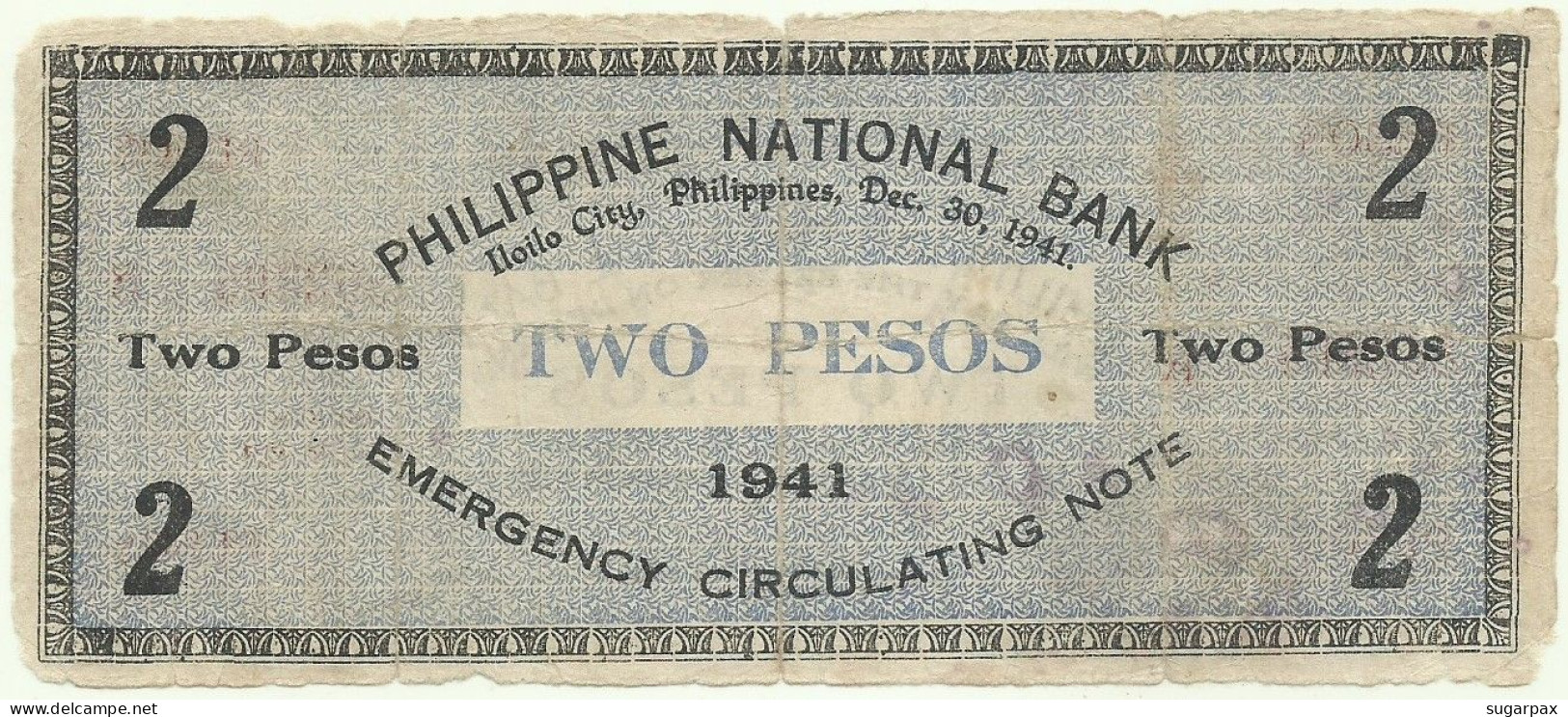 PHILIPPINES - 2 Pesos - 1941 - Pick S 306 - Serie R - ILOILO Currency Committee - Filippijnen
