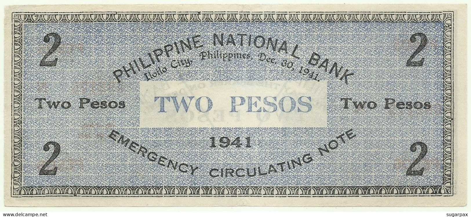PHILIPPINES - 2 Pesos - 1941 - Pick S 306 - Serie N - ILOILO Currency Committee - Filippine