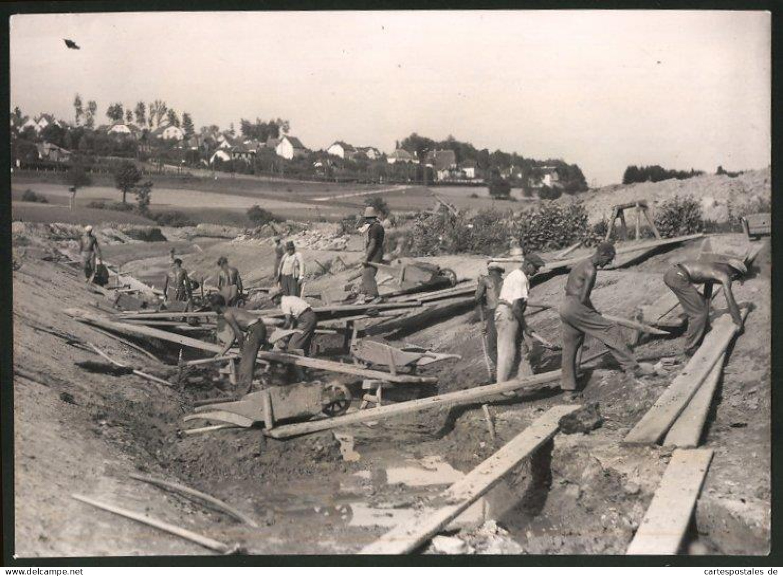 Fotografie Ansicht Pressbaum, Baustelle Der Wienflussregulierung  - Métiers