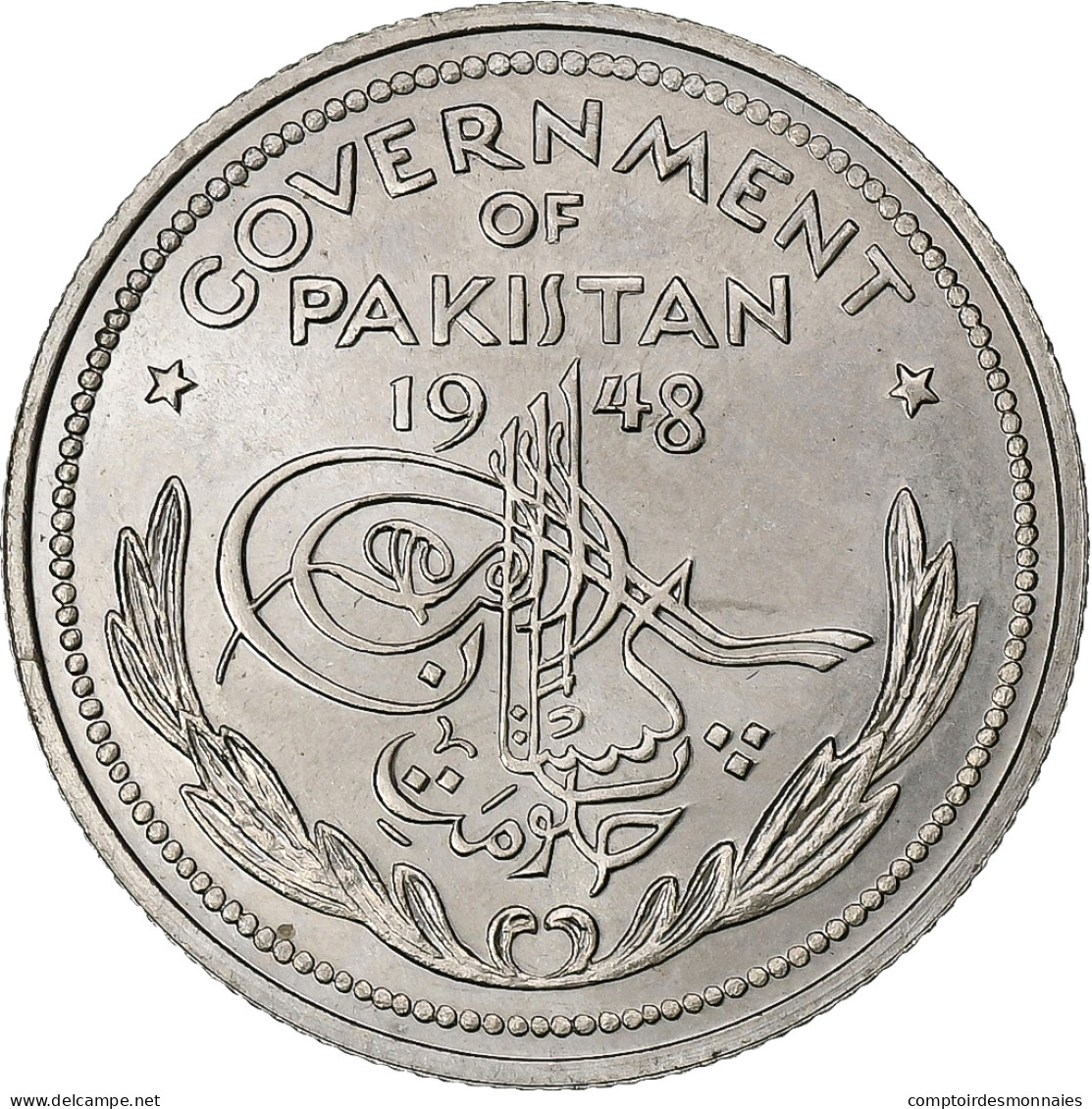 Pakistan, 1/2 Rupee, 1948, Nickel, SPL, KM:6 - Pakistán