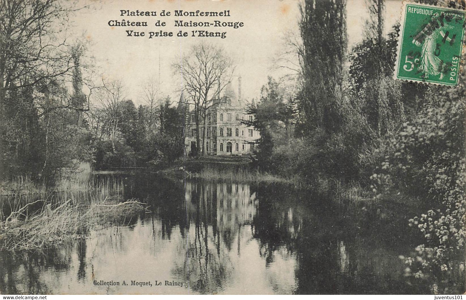 CPA Plateau De Monfermeil-Château De Maison Rouge-Vue Prise De L'étang-Timbre  L2905 - Montfermeil