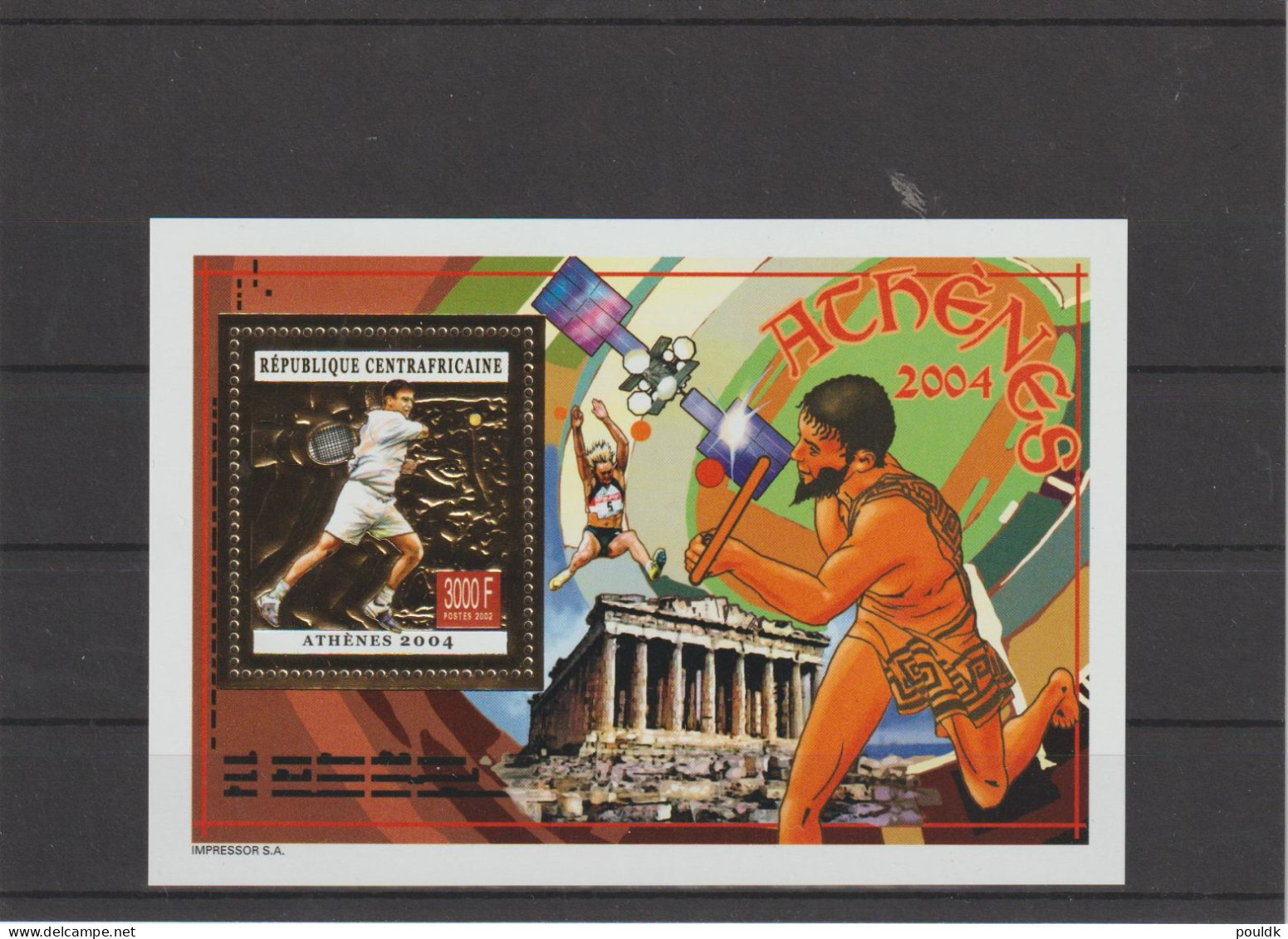 Republique Centrafricaine 2004 Olympic Games In Athens. Four Gold Souvenir Sheets + 4 Stamps MNH/**. Postal Weight Appro - Sommer 2004: Athen
