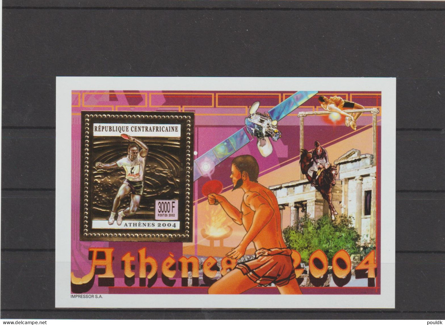 Republique Centrafricaine 2004 Olympic Games In Athens. Four Gold Souvenir Sheets + 4 Stamps MNH/**. Postal Weight Appro - Ete 2004: Athènes