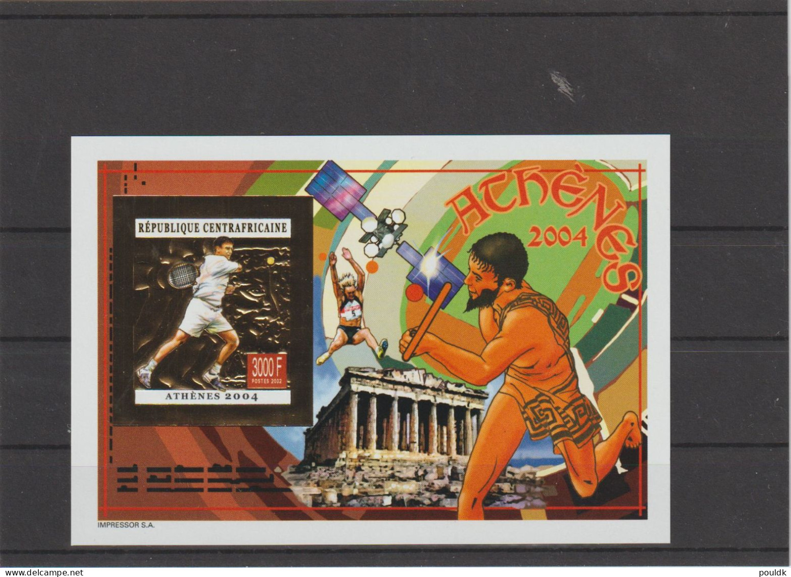 Republique Centrafricaine 2004 Olympic Games In Athens. Four Gold Souvenir Sheets + 4 Stamps MNH/**. Postal Weight Appro - Sommer 2004: Athen