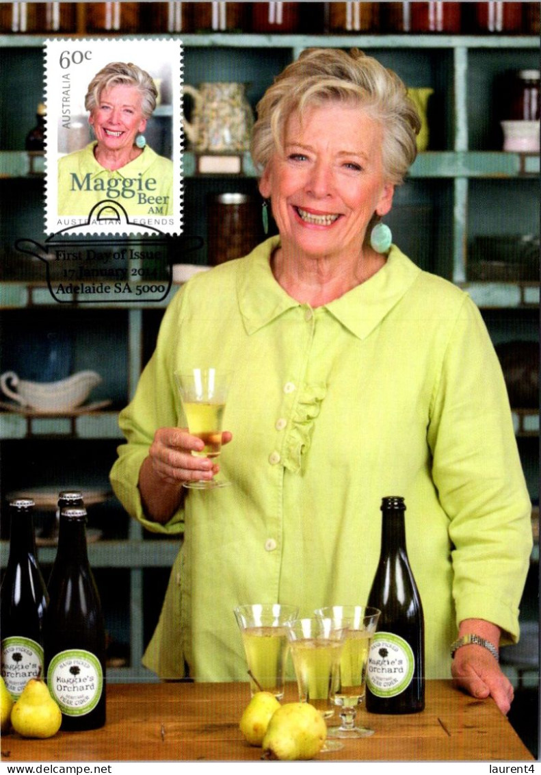10-5-2024 (4 Z 38) Australia (1 Card) Maxicard (if Not Sold Will NOT Be Re-listed) Famous Chef (Maggie Beer) - Cartoline Maximum