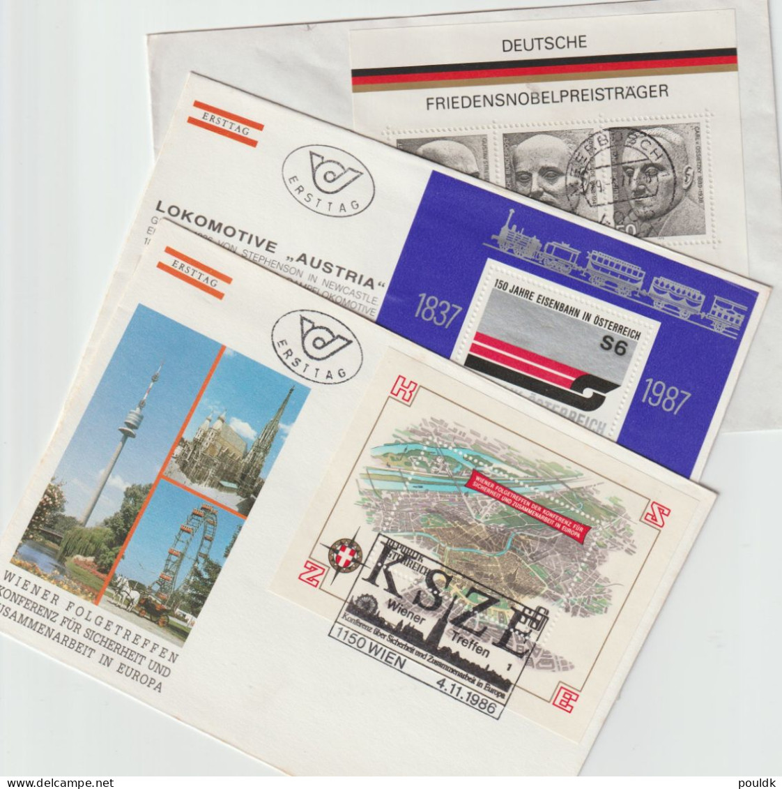 Ten Covers Franked W/Souvenir Sheets From Whole World. Postal Weight 0,120 Kg. Please Read Sales Conditions Under Image - Collections (sans Albums)