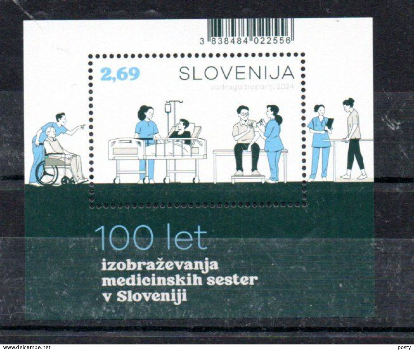 SLOVENIE - SLOVENIA - 2023 - B/F - M/S - 100 ANS DE FORMATION DES INFIRMIERS - 100 YEARS OF NURSE TRAINING - MEDICAL - - Slovenië