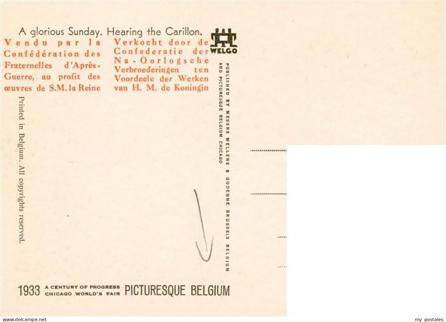 73903261 Belgium Belgie Belgien A Glorious Sunday Hearing The Carillon  - Other & Unclassified