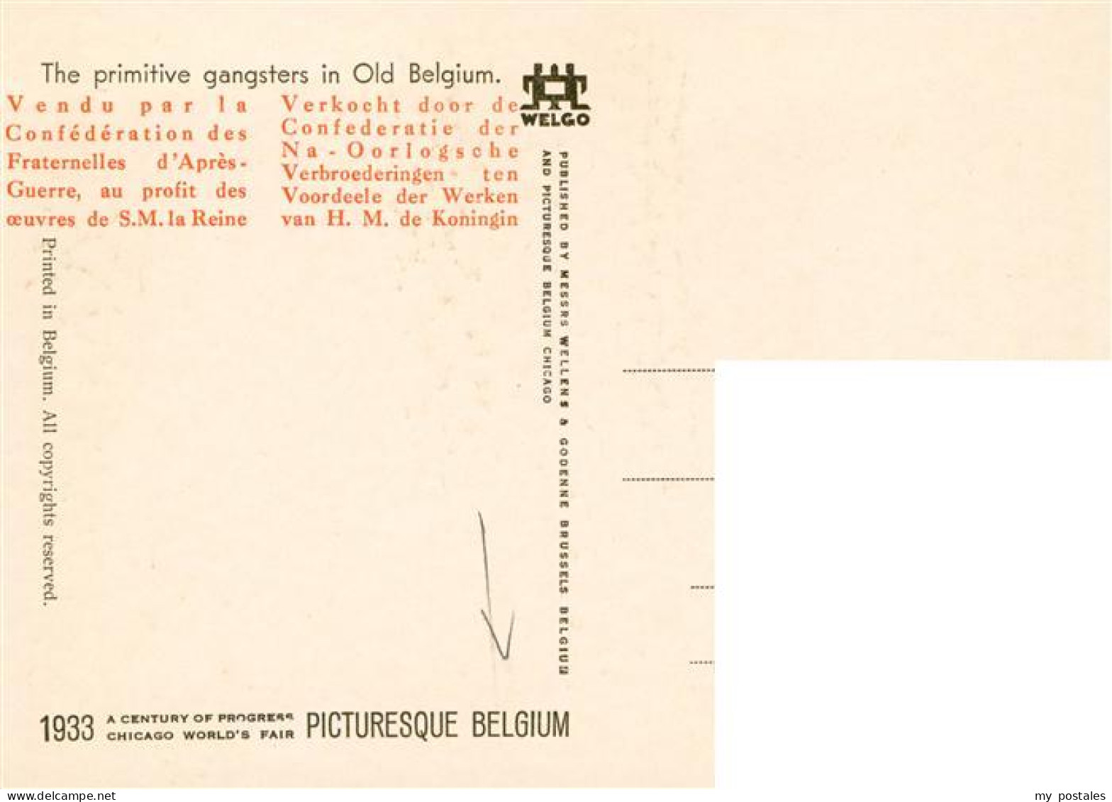 73903254 Belgium Belgie Belgien The Primitive Gangsters In Old Belgium  - Other & Unclassified