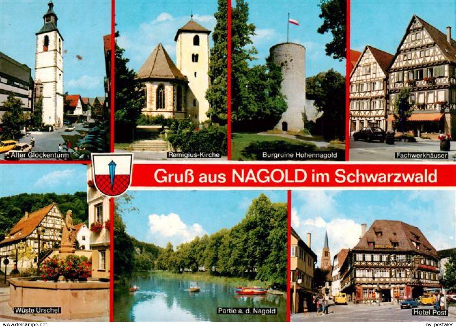 73903106 Nagold Alter Glockenturm Remigius Kirche Burgruine Hohennagold Fachwerk - Nagold