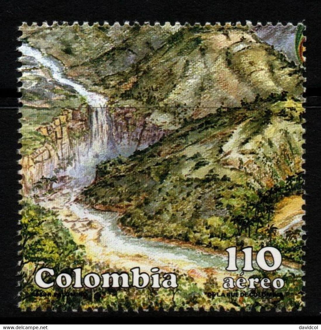 09F- KOLUMBIEN - 1989 - MI#:1758 – MNH –MOUNTAIN, WATERFALL, RIVER - Colombie