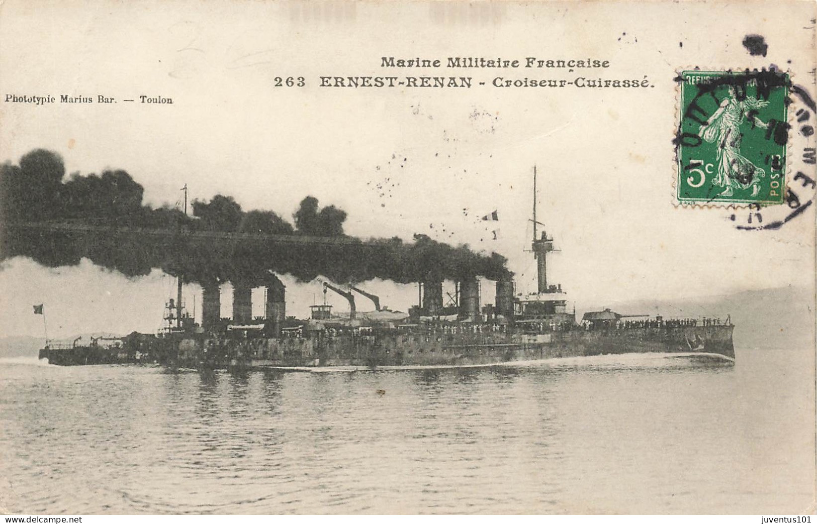 CPA Marine Militaire Française-Ernest Renan-263-Timbre         L2905 - Warships